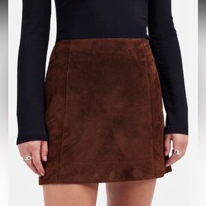 NWT Madewell Alexa Chung Suede Mini Skirt
